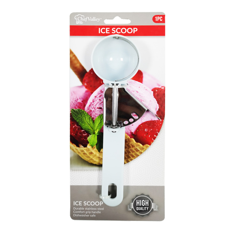 Stainless Steel Ice Cream Scoop With Trigger, Dishwasher Safe