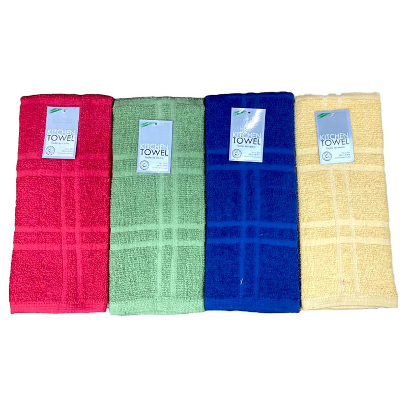 144 Wholesale Kitchen Towel 15x25 Inch Micro Fiber Assorted - at 
