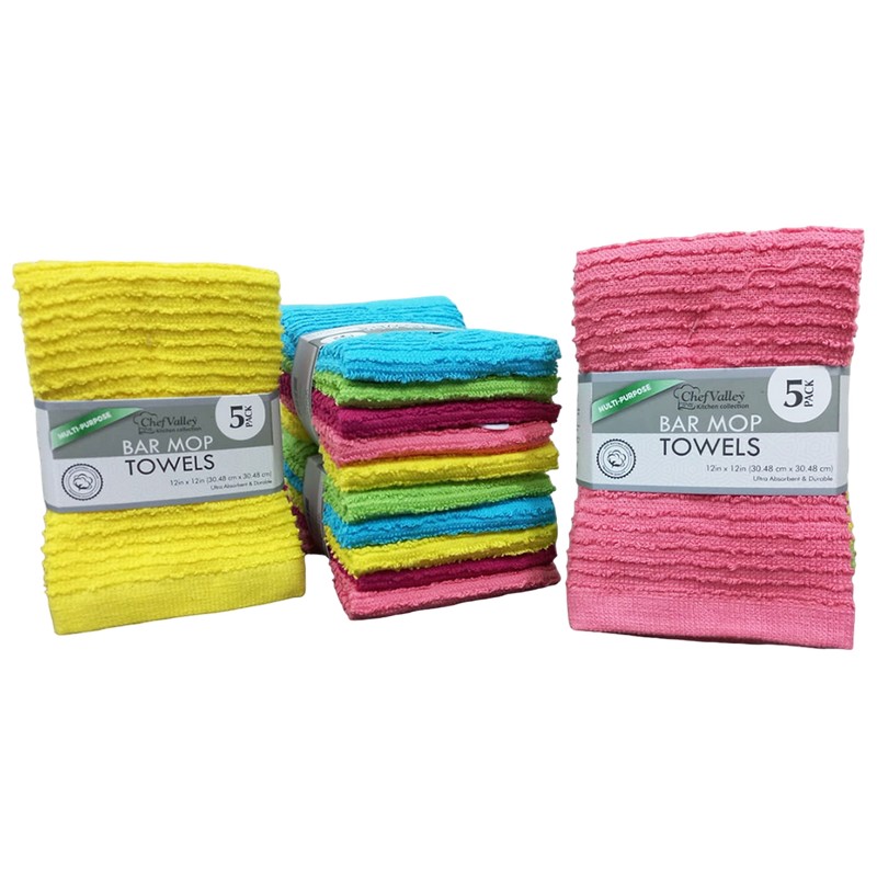 Mouind 10 Pack Bar Towels - Bar Mop Cleaning Kitchen Towels (12 x 12'') -  100% Cotton White Kitchen Bar Towels, Restaurant Cleaning Towels, Shop